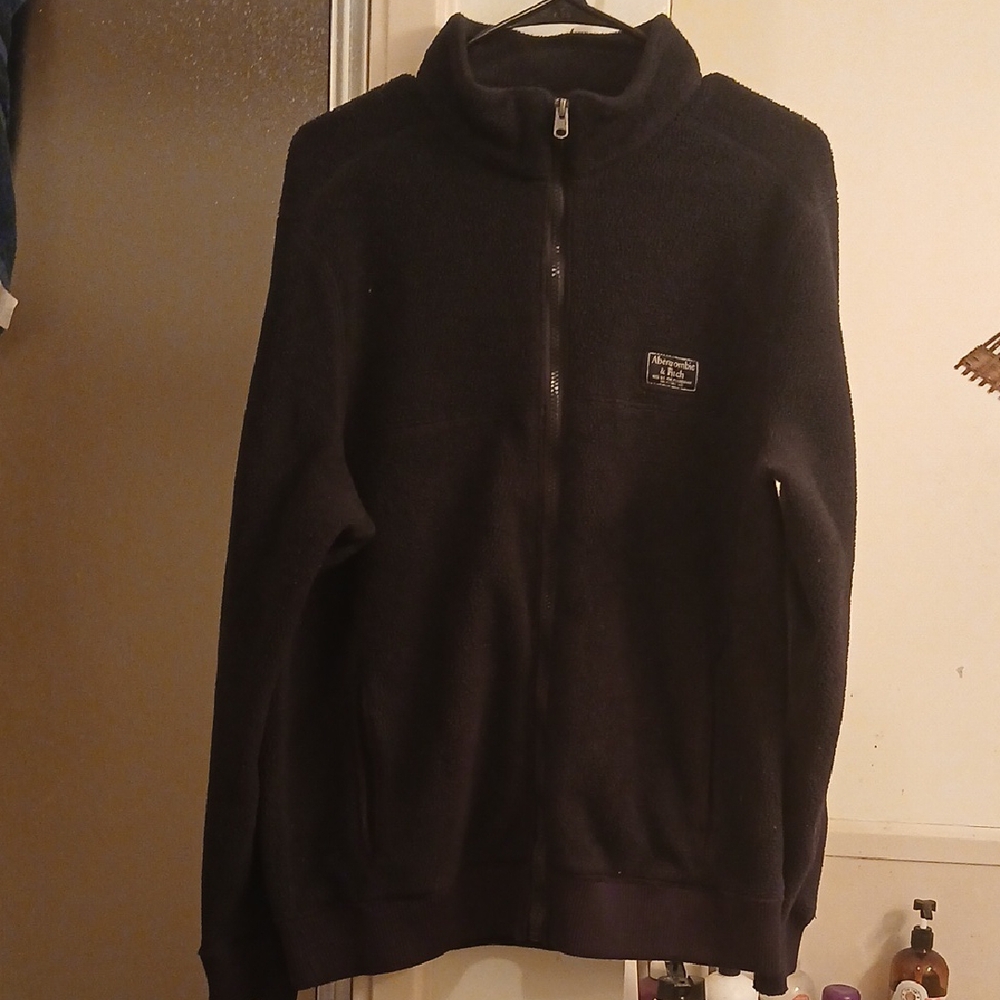 Abercrombie & Fitch Men's Dark Zip-Up Sweater. Sz.M‎